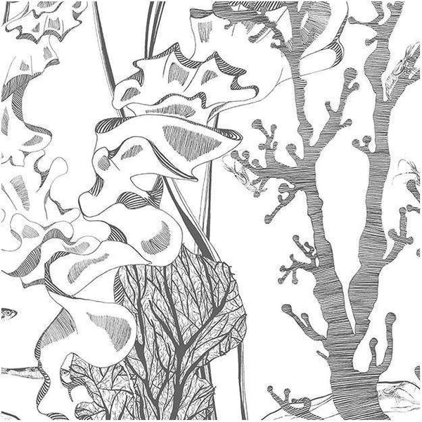 Underwater-behang-Les Dominotiers-Grey-Non Woven 70 cm-DOM311-Selected Wallpapers