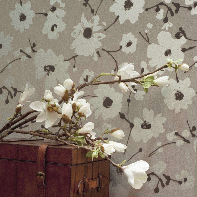 Velvet Flower and Lin Tapete von Flamant