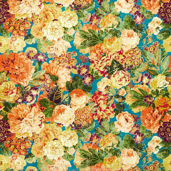 Very Rose and Peony-wallpaper-Sanderson-Kingfisher/Rowan Berry-217027-Selected Wallpapers