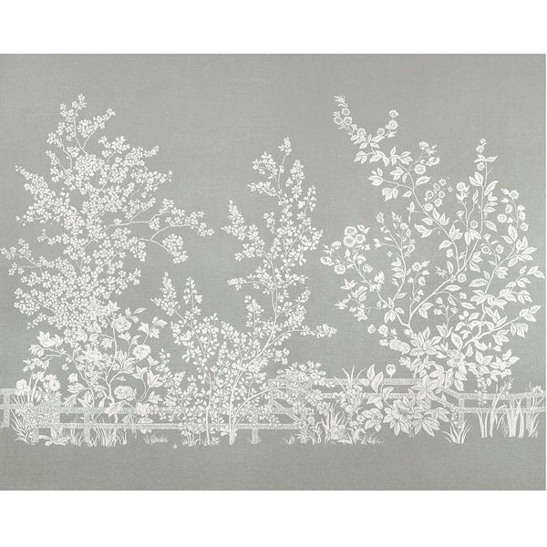 Villa Garden Mural-Behang-Thibaut-Charcoal-Set-TM10857-Selected Wallpapers