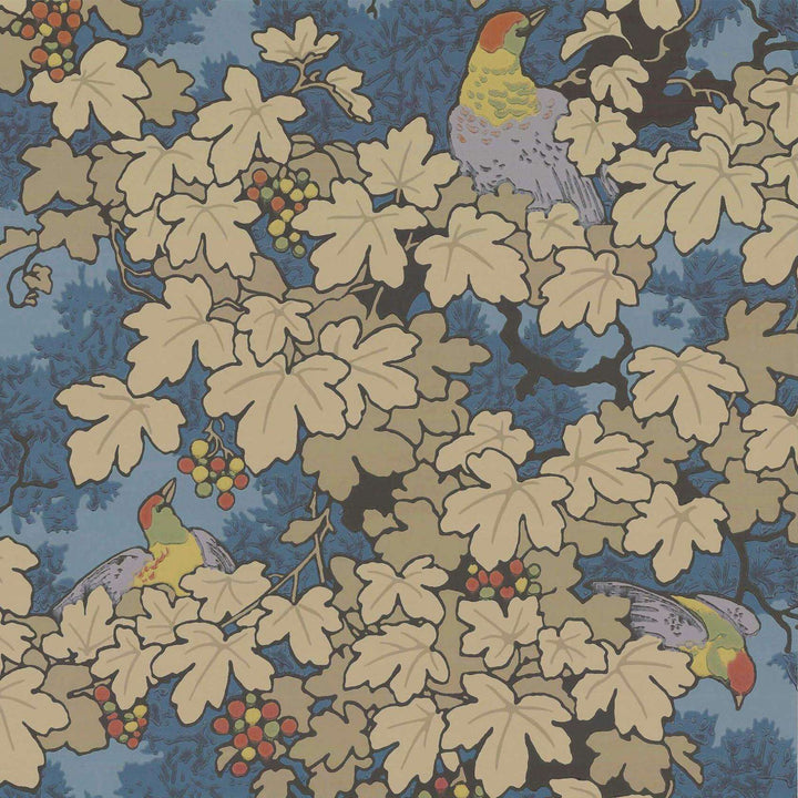 Vine-behang-Tapete-Little Greene-Blue-Rol-0247VIBLEUZ-Selected Wallpapers