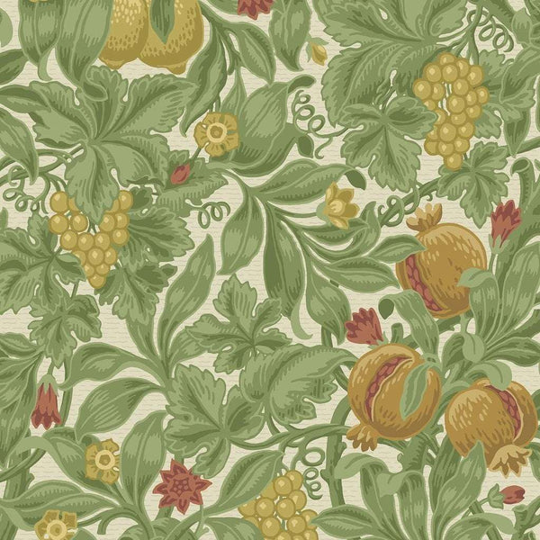 Vines of Pomona-behang-Cole & Son-Ochre & Olive Green-Rol-116/2007-Selected Wallpapers
