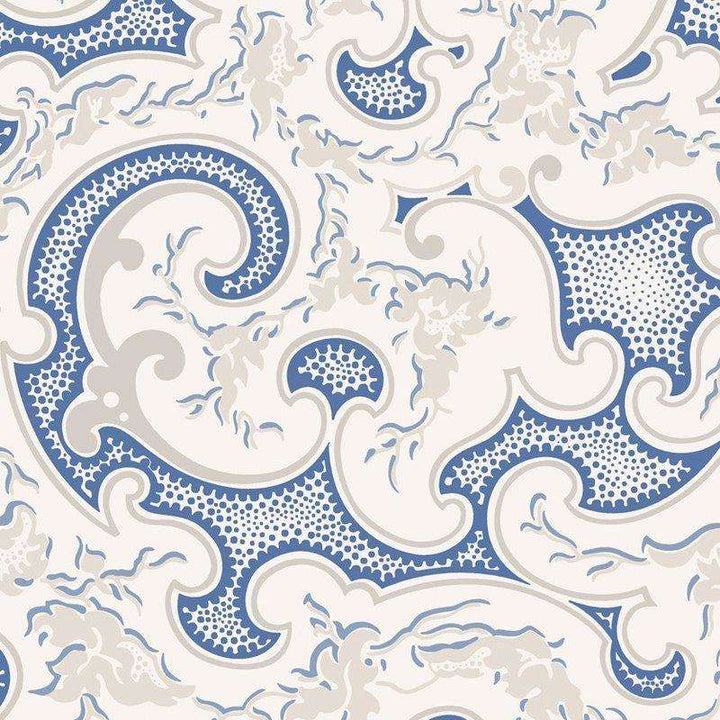 Volutes-behang-Tapete-Isidore Leroy-Bleu-Rol-06240602-Selected Wallpapers