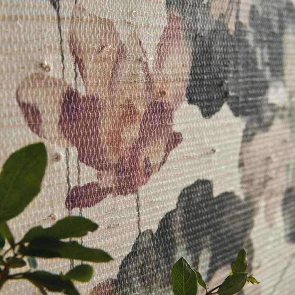 Water Lilies Grasscloth-Wallpaper-1838 wallcoverings-Selected Wallpapers