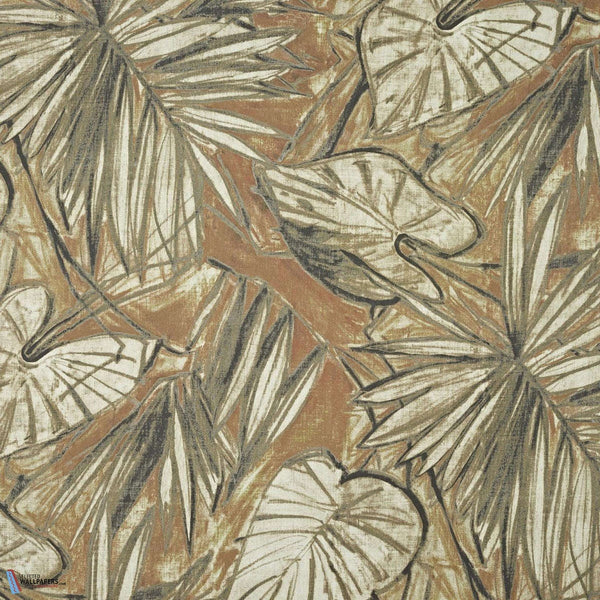 Water Lily-Behang-Pierre Frey-Terracotta-Meter (M1)-FP842003-Selected Wallpapers