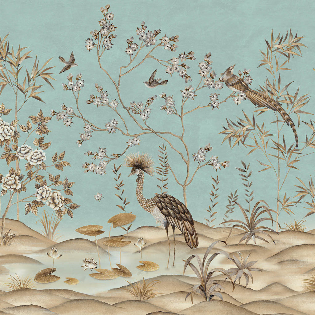 Waterfront-Behang-Tapete-Presence-Copper Blue-Silk Vinyl-PS104/04-Selected Wallpapers