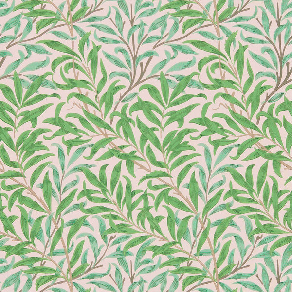 Willow Bough-wallpaper-Morris & Co-Pink/Leaf Green-Roll-216949-Selected Wallpapers