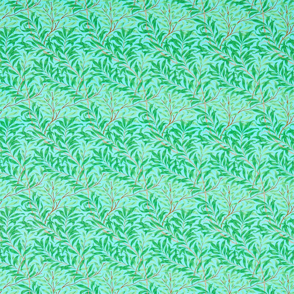 Willow Boughs Stoff-Morris & Co-Sky/Leaf Green-Meter (M1)-226842-Selected Wallpapers