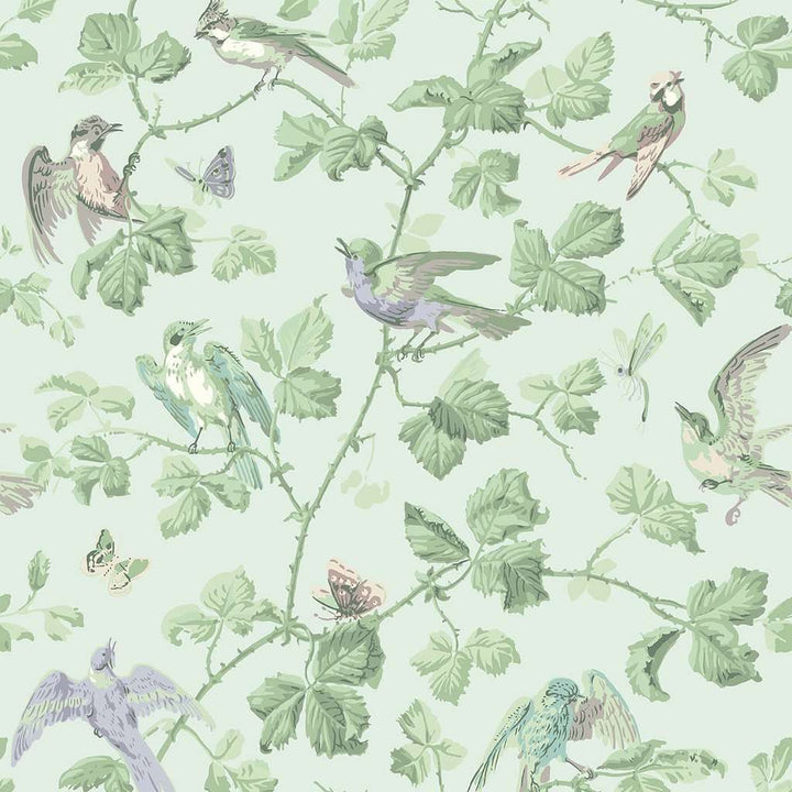 Winter Birds-Behang-Tapete-Cole & Son-Lilac & Teal-Rol-100/2007-Selected Wallpapers