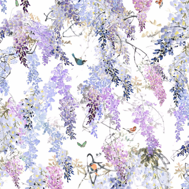 Wisteria Falls-behang-Tapete-Sanderson-Lilac-Paneel A-216296-Selected Wallpapers