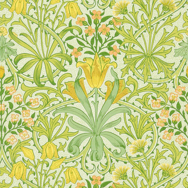 Woodland Weeds-Wallpaper-Morris & Co-Sap Green-Roll-217100-Selected Wallpapers