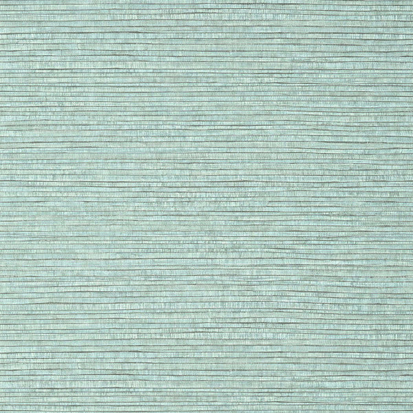 Woody Grass-Wallpaper-Thibaut-Aqua and Grey-Roll-T351-Selected Wallpapers