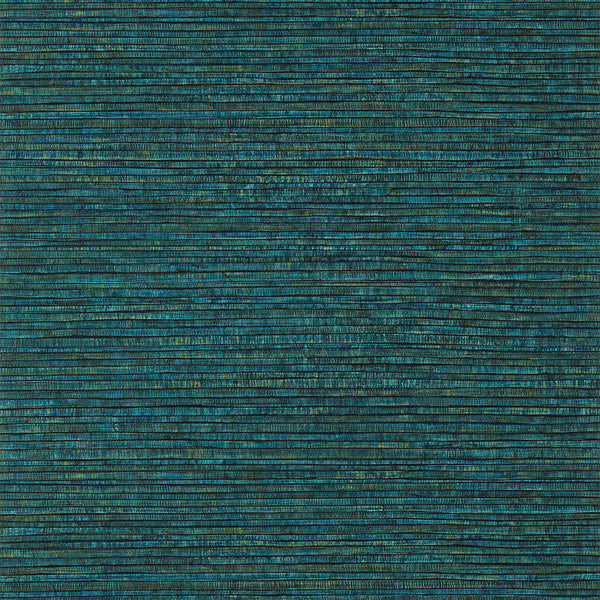 Woody Grass-Wallpaper-Thibaut-Turquoise and Brown-Roll-T355-Selected Wallpapers