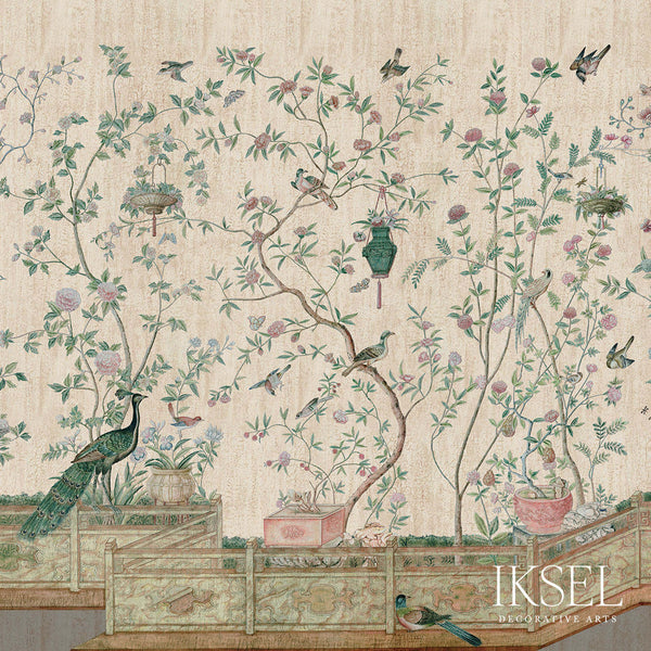 Xanadu Balustrade-Tapete-Iksel-Crackled Beige-225 cm-SC108_CS24-Selected Wallpapers