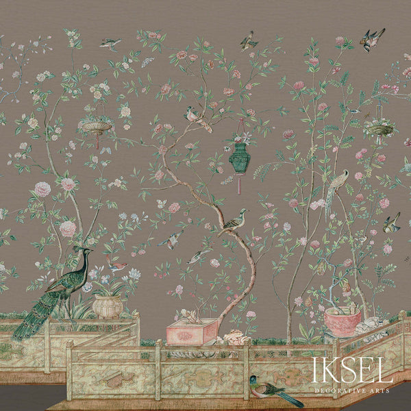 Xanadu Balustrade-Tapete-Iksel-Charcoal Taupe-225 cm-SC108_CS26-Selected Wallpapers