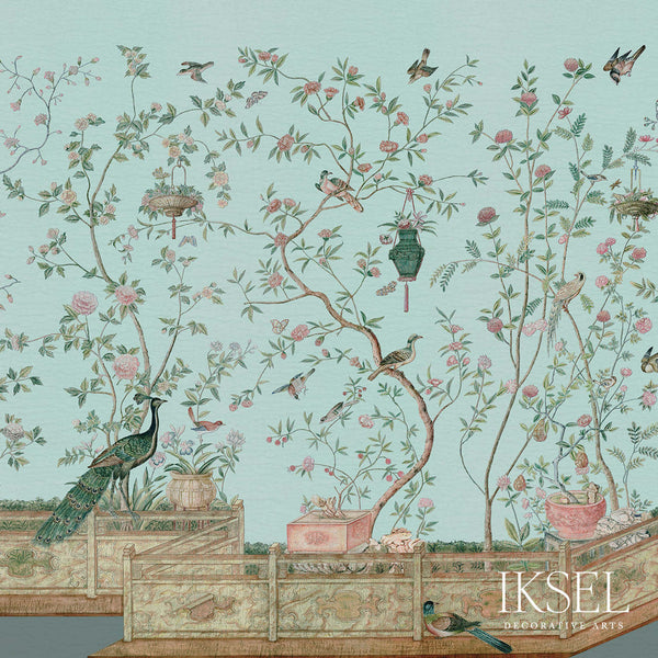 Xanadu Balustrade-Tapete-Iksel-Celadon-225 cm-SC108_CS28-Selected Wallpapers